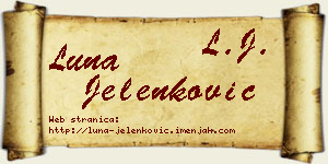 Luna Jelenković vizit kartica